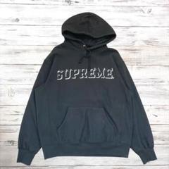 SUPREME シュプリーム パーカー デカロゴ M ブラック 0500