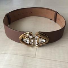 ブルマリンBlumarine☆スワロフスキー ビジューベルト☆白+ブルー ブルマリンBlumarine☆スワロフスキー ビジューベルト☆白+