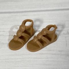 1/6ドール用　シューズ　サンダル　茶系　靴　ブライス、リカちゃんにのサムネイル