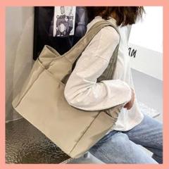 【再入荷】グレー シンプル トートバッグ 大容量 撥水加工 マザーバッグ