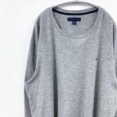 【美品】 トミーヒルフィガー 長袖Tシャツ ロンT XL グレー G6