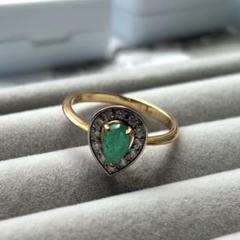 最終値下げ！エメラルドリング　ダイヤモンド　プラチナ エメラルド リング 1.06ct 脇石ダイヤモンド 1.137ct(Total