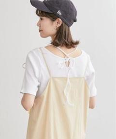 バックリボン半袖TEE