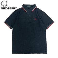 最高の品質 希少 PERRY FRED 05M943◯ ブラック ポロシャツ 刺繍ロゴ 半袖 トップス