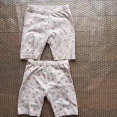 さくらんぼ柄と水玉模様のハーフパンツ 90cm
