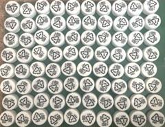 白　ペットボトルキャップ 80個　匿名配送