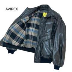 【極希少】AVIREX B-7 フライトジャケット　レザージャケット L 黒 ☆AVIREX B-7 フライトジャケット ムートン Lサイズ☆表地 羊革