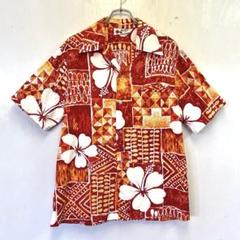 極美品 シュプリーム アロハシャツ M ハイビスカス カヌー ハワイ 赤 M 入手困難】シュプリーム アロハシャツ M ハイビスカス カヌー