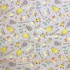 ☆ポケットモンスター☆新柄オックス生地　ポケピース　薄紫　110cm巾×50cm