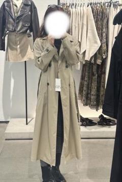 タグ付き新品★ZARAザラトレンチコートスプリングコート★ベージュ★Sサイズ 2025年最新】ZARA レディース トレンチコート・スプリングコート