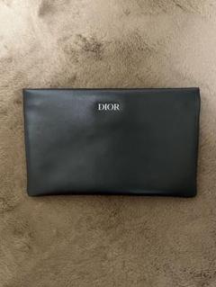 新品未使用　箱あり　DIOR　ノベルティ レザー化粧ポーチ　ブラックのサムネイル