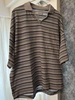 TIGHTBOOTH ストライプ ポロシャツ グレー系