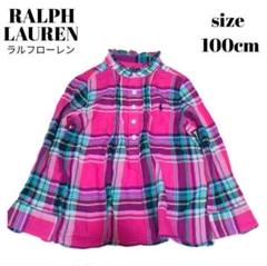【a678】POLO RALPH LAUREN シャツ ワンピース 100cm