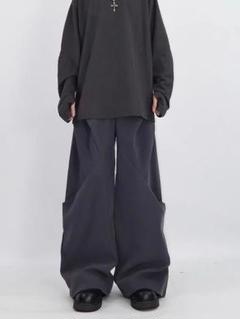 FRKM SCD ワイドパンツ　common divisor似 FRKM SCD 変形スラックス タックドレープワイドパンツ - メルカリ