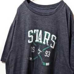 NHLダラススターズ ロゴ Tシャツ グレー 灰色 XL 古着