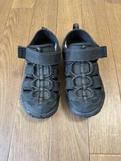 HI-TEC キッズ サンダル 18cm ブラック 水陸両用 マジックテープ