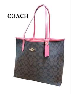 COACH コーチ シグネチャー トートバッグ PVC チャーム付き