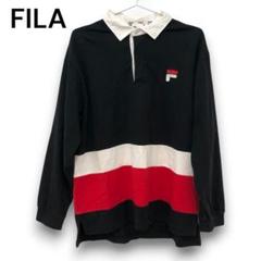 フィラ FILA 長袖ポロシャツ【M】 太ボーダー