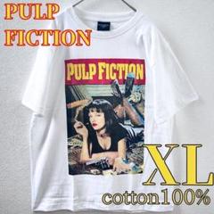 新品人気!PULP FICTION映画Tシャツ 半袖コットン高品質 XLホワイト