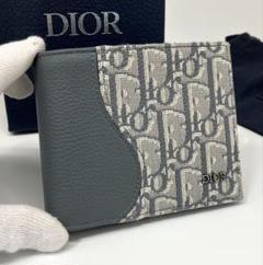 美品‼️クリスチャンディオールオム　二つ折り財布 CHRISTIAN DIOR クリスチャンディオール ロゴモチーフ ミニ
