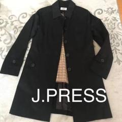 美品 jプレス トレンチコート 濃紺 ライナー付ステンカラーコート 11号