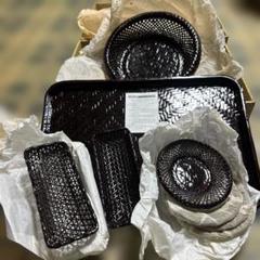 籃胎漆器 銘々盆 お盆 2セット(箱付) 籃胎漆器 銘々盆 お盆 2セット(箱付) - メルカリ