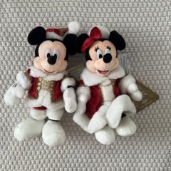 【希少】ディズニー クリスマス ミッキー ミニー ぬいぐるみ 2009 ディズニー ミッキー、ミニー クリスマスぬいぐるみ レア レトロ