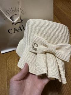 CA4LA 今期☆麦わら帽子 白リボン 新品タグ付き 2025年最新】CA4LA レディース 麦わら帽子の人気アイテム - メルカリ