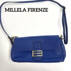 青　カバン　MILLELA FIRENZE 美品