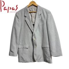 美品　Papas グレー テーラードジャケット　夏用