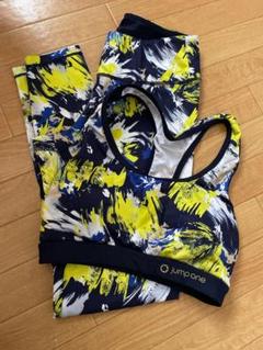 【美品】jumpone ジャンプワン くり抜きロゴ レギンス 美品】jumpone ジャンプワン ボタニカル ブラトップ・レギンス