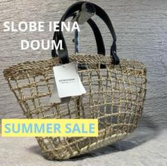 【美品】SLOBE IENA ラフィア素材かごバッグ ナチュラル KECH LeS ESSENTIELS SLOBE別注 RAFFIA TASSEL BAG KBG-2508