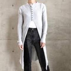 ジョンリンクス jonnlynx JL108-CT333 ロング カーディガン ワンピース コットン シルク 日本製 オフホワイト系 M【中古】 ジョンリンクス jonnlynx JL108-CT333 ロング カーディガン