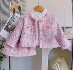 スーツ　子供　女の子　セットアップ　入学式　お出かけ　新品　ピンク　120