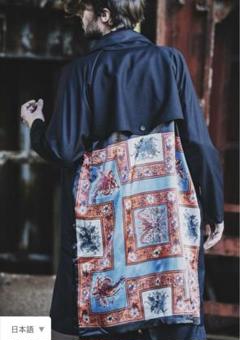 mst 様専用】NO ID. BLACK 切替BIGトレンチコート ネイビー