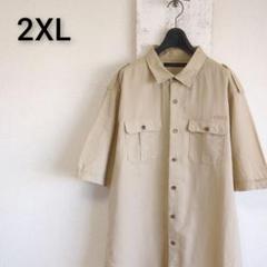 SEANJOHN ショーンジョン　半袖シャツ　サファリシャツ　ベージュ　2XLのサムネイル