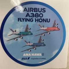 ⑥ANA HAWAII フライングホヌ　ノベルティ ステッカー3枚セット 大人女性の ⑥ANA ステッカー3枚セット ノベルティ フライング