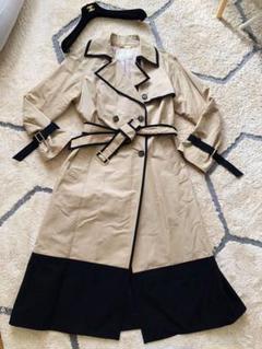 【美品】定価8万2500円　グレースクラス　バイカラートレンチコート 美品】定価8万2500円グレースクラスバイカラートレンチコート