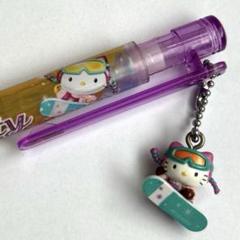 激レア！ハローキティ 冬季限定 キーホルダー スノーボード レトロ 美品 2002年当時物 冬季限定 スノボ 三つ編み ハローキティ ご