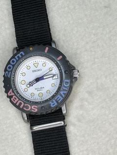 箱付きSEIKO ダイバーズウォッチ スキューバ200 8F35/8F58 セイコー ダイバー スキューバ SCUBA 200M 8F35-00A0 赤青ベゼル