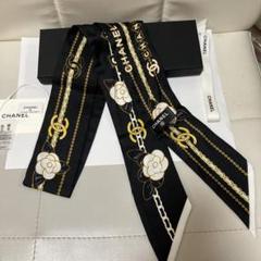 新品同様人気柄❣️CHANELシャネルバンドー❣️黒可愛い❣️直営店購入