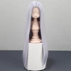 ドールウィッグ 8~9インチ ロングヘア ブルーグレー 青灰色 SD BJD