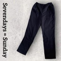 Sevendays Sunday カジュアルパンツ（M）ネイビー ゴム 楽ちん