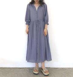 最終値下げ mystic ハイネックヨークギャザーボリュームワンピ