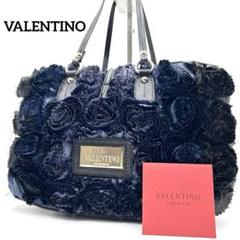 美品 VALENTINO フラワー 薔薇 バラ トートバッグ バッグ ビンテージ
