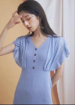 リリーブラウン♡シフォンドッキングフリルマーメイドワンピース