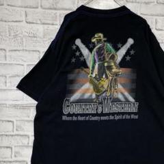 USA製90sヴィンテージTシャツ！シングルステッチブラック半袖古着2XL724