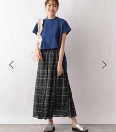 （新品タグ付き）グローバルワーク エアリーリラックスフレアスカート チェック柄のサムネイル