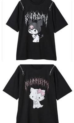 【希少】ハローキティ チャーミーキティ 00's 平成ギャル Tシャツ ハローキティ - 美品⭐チャーミーキティKitty スパンコールT
