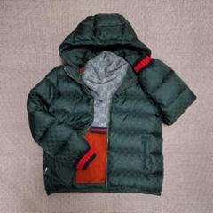 GUCCI ネイビー ダウンキルティングベスト 裏地GGモノグラム GUCCI ネイビー ダウンキルティングベスト 裏地GGモノグラム